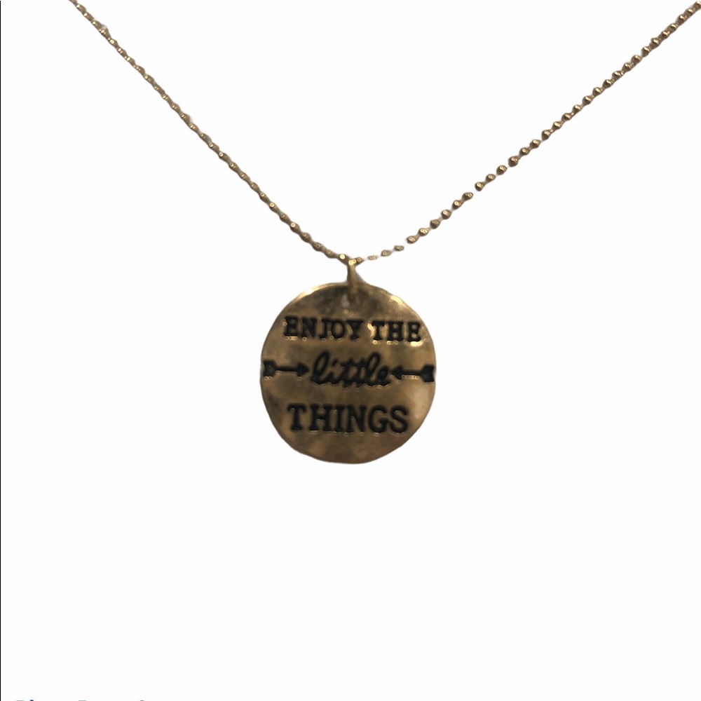 Enjoy the little things coin necklace